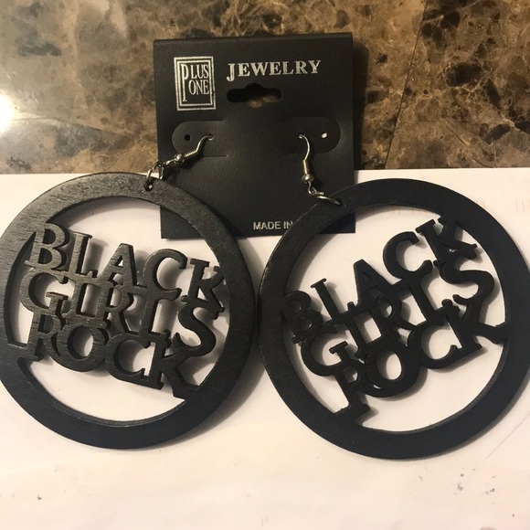 Plus One Jewelry Jewelry - ✨NEW✨'Black Girls Rock' Wooden Earrings.  One Size